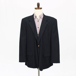 Dario di Napoli 52R Black Solid 2-Button Sport Coat Blazer Jacket P393